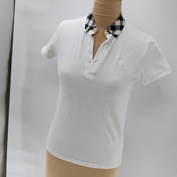 BURBERRY Polo size 12y young girls polo T-shirt Burberry logo pattern print - Picture 6 of 15